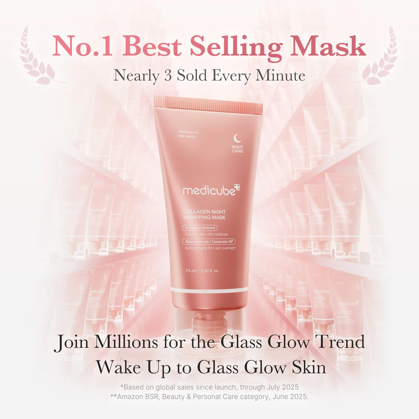[medicube] Collagen Night Wrapping Mask : SLEEP, SHED, AND GLOW! Skincare Skin Repair Comfort Pink - Image 2